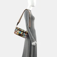 Fendi Baguette Logo Twisted Pattern Embroidery - Excellent #YI68ML 2
