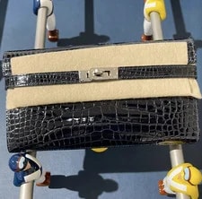 Hermès Kelly Croco Pochette Sac À Main Porte-Monnaie 3