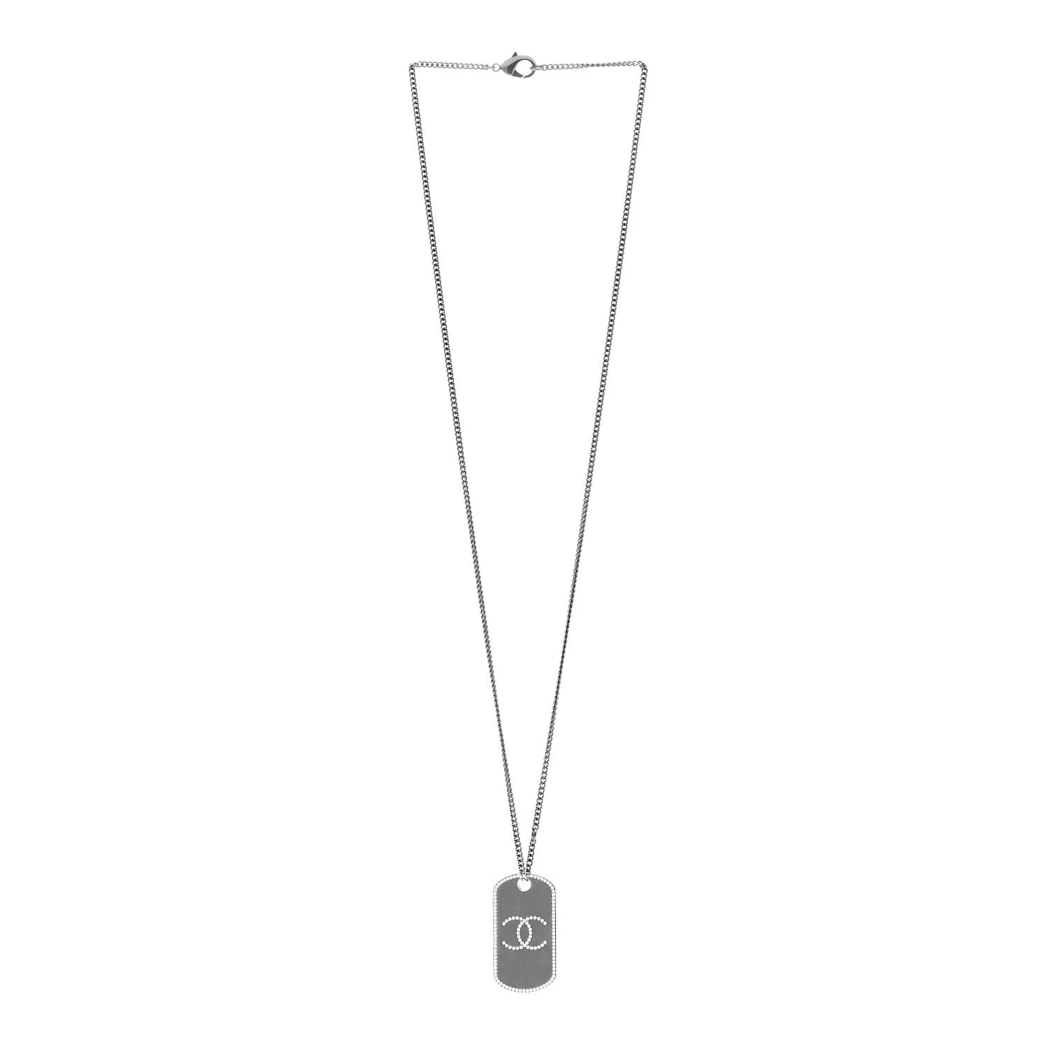 Metal Ruthenium Dog Tag Charm 3