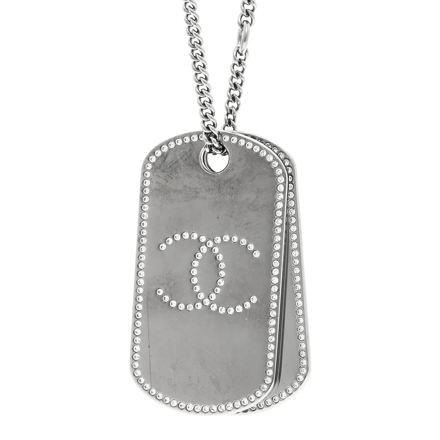 Metal Ruthenium Dog Tag Charm 4