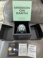 Swatch — Swatch Moonswatch "Mission on Earth" X Omega Blue 42 SO33G100 — Watch — resale