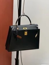 Hermès Kelly 32 Deep Sea Flap Top Handle 2