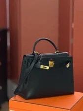Hermès Kelly 32 Deep Sea Flap Top Handle 3
