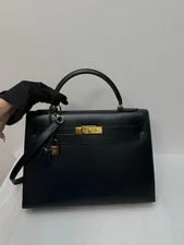 Hermès Kelly 32 Deep Sea Flap Top Handle 4