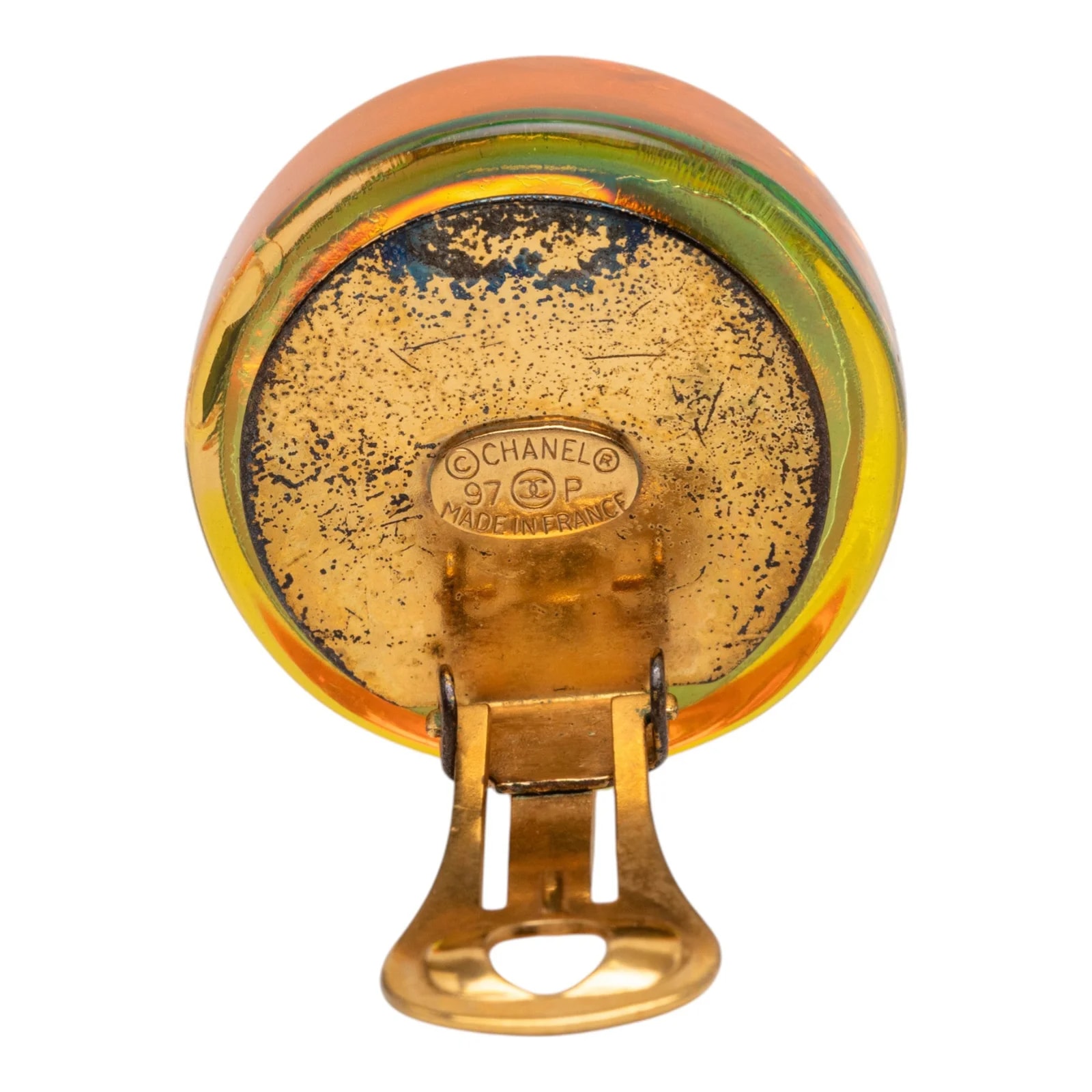 Resin CC Camellia Button Clip on 3