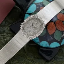 Audemars Piguet Diamond Pave 18k White Gold Bracelet Manual 1970s 4