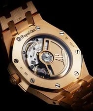 Audemars Piguet Royal Oak 77451OR 34mm 18k Rose Gold Diamond Bezel Blue Tapisser 3