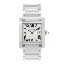 Cartier Tank Francaise W51011Q3 2465 Silver Roman Dial Steel Papers 2