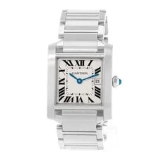 Cartier Tank Francaise W51011Q3 2465 Silver Roman Dial Steel Papers 4