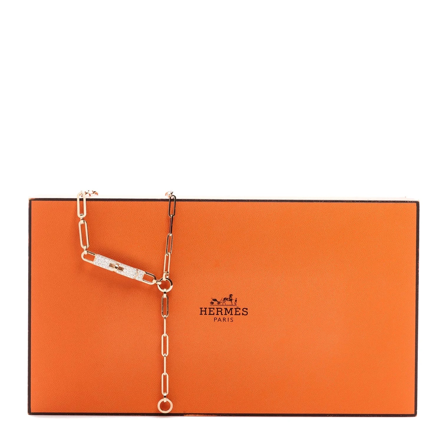 18K Rose Gold Pave Kelly Chaine Lariat SH 4