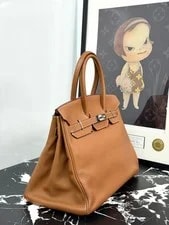 Hermes Birkin 35 Large 37 Palladium HW PHW Square I Auth 4