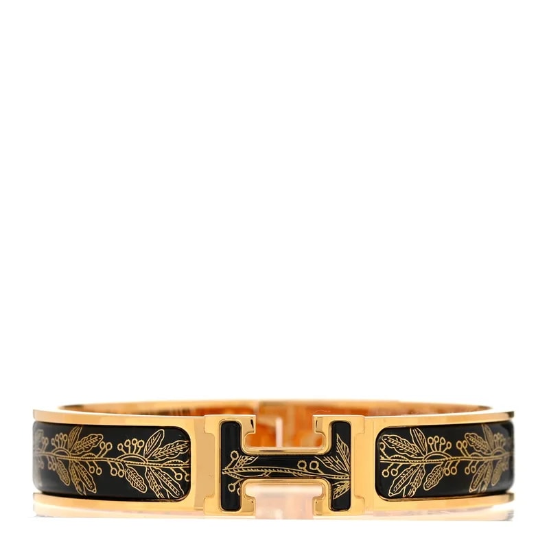 Hermès — Enamel Printed Narrow Clic Clac H Or — Jewelry — resale