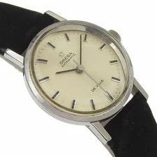 Omega de Ville 565.005 Stainless Steel / Leather 25mm Silver Dial #NW207 3