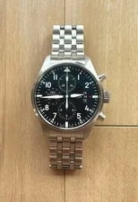 IWC Schaffhausen — IWC Schaffhausen Pilot's IW377704 Chronograph AT w/Box Links — Watch — resale