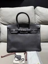 Hermes Birkin 35 Large PHW T Stamp Auth 2