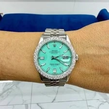 Rolex Datejust 36MM 16233 Turquise Blue Dial Diamond Bezel Steel 2