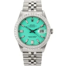 Rolex Datejust 36MM 16233 Turquise Blue Dial Diamond Bezel Steel 3