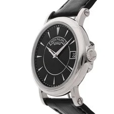 Patek Philippe Calatrava Date White Gold Auto 38mm Black Strap 5153G-001 2