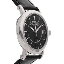 Patek Philippe Calatrava Date White Gold Auto 38mm Black Strap 5153G-001 3