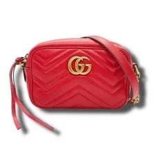 Gucci — Gucci GG Marmont Chain 448065 Mini Quilting Do — Handbag — resale