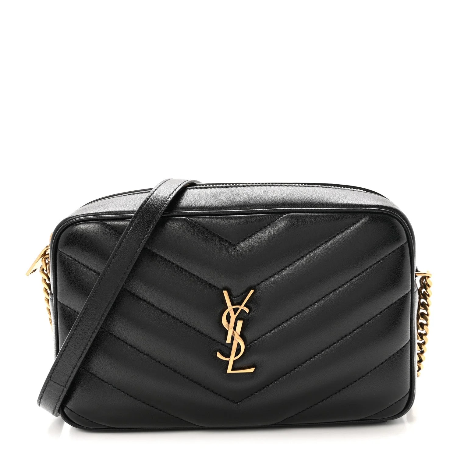 Saint Laurent — Chevron Medium Loulou Camera — Handbag — resale