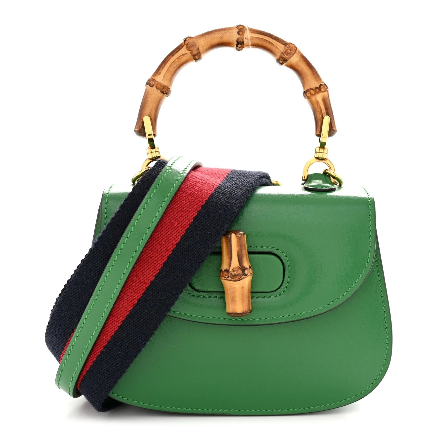 Gucci — Boarded Dyana Lux Web Mini Bamboo 1947 Top Handle Spring — Handbag — resale