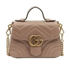 Gucci — Gucci Indi Matelassé Chevron GG Marmont Mini Top Handle 150576371 — Handbag — resale