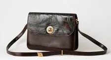 Balenciaga Old Burgandy Embossed Crossbody 3