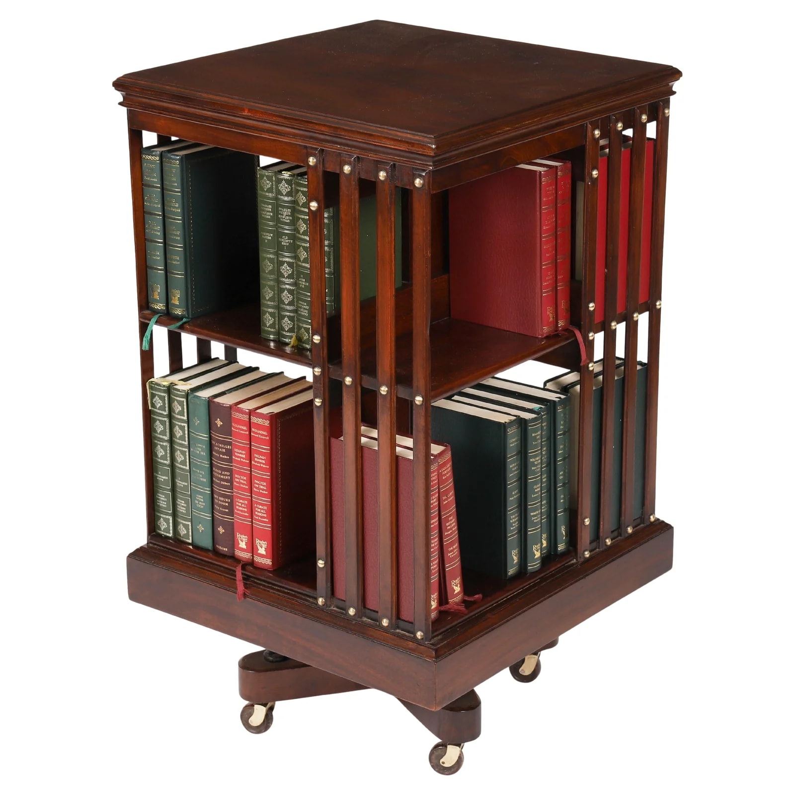 Antique English Mahogany Revolving Bookcase by Maple & Co., Circa 1890 — Furniture — resale