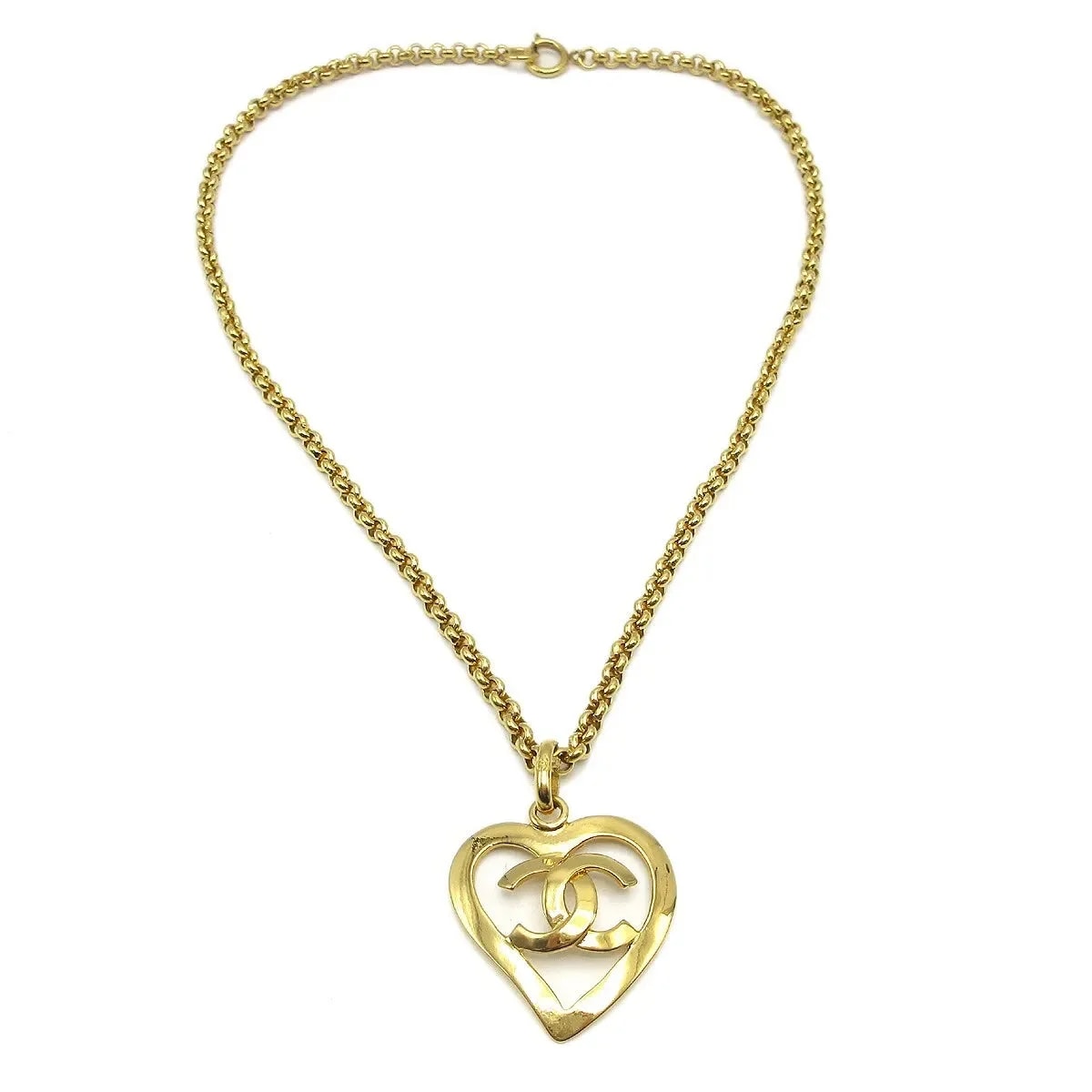 Chanel — Chanel Cc Heart Pendant Metal Gold_plated Jewelry — Accessory — resale