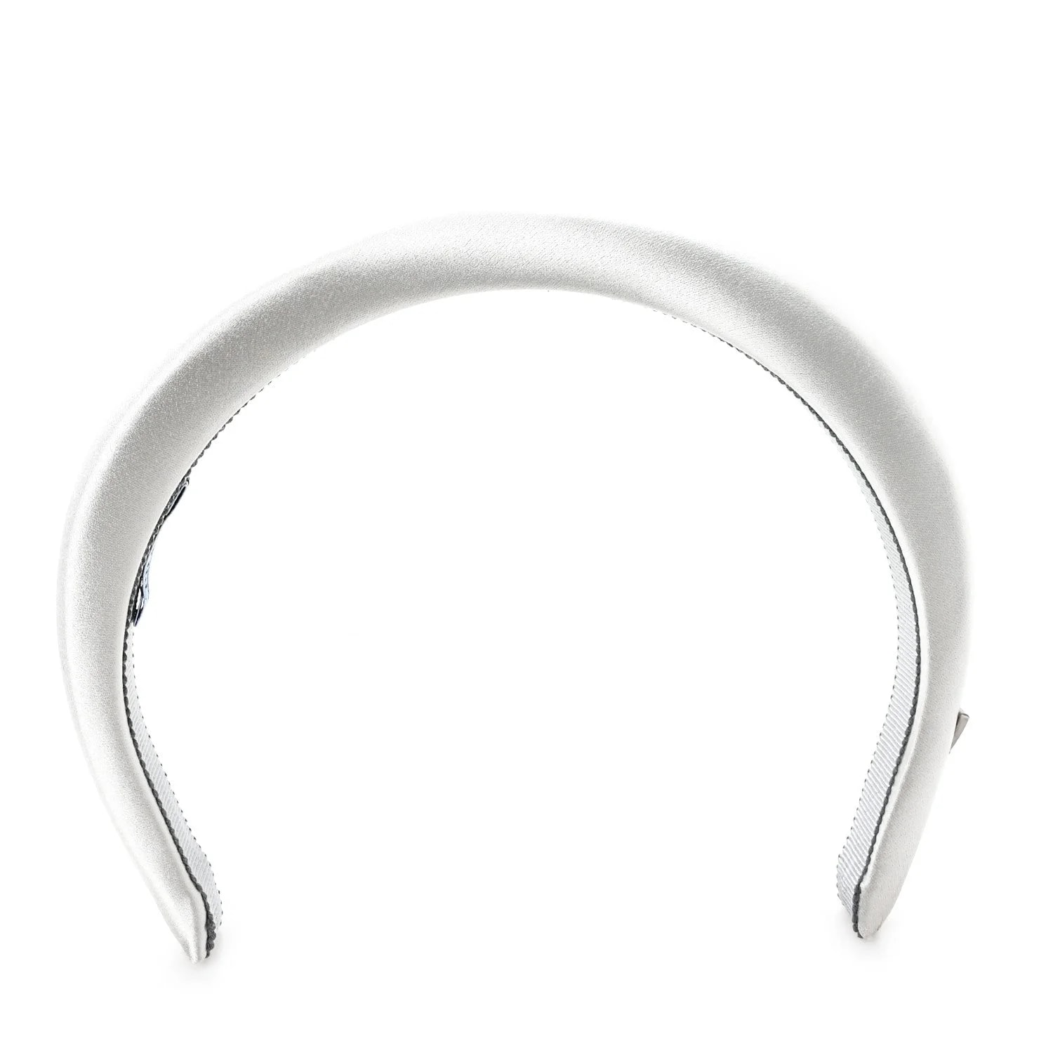 Prada — Seta Triangle Logo Headband Light — Accessory — resale