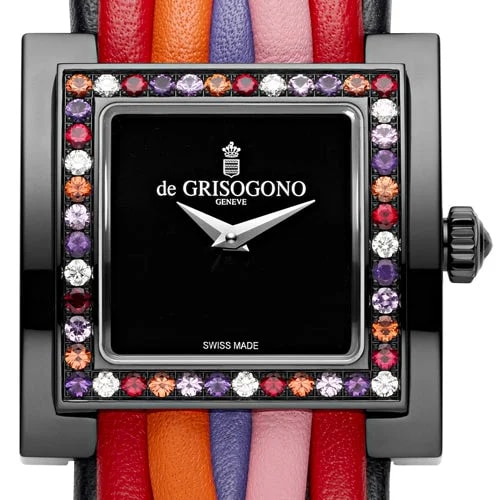 Worldofluxuryus — De Grisogono Quartz Allegra S12 PVD Stainless Steel & Sapphires & Diamonds & Spinels & Amethysts Lady's — Watch — resale