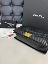 Authentic Chanel le Boy Medium Flap in Soft 4