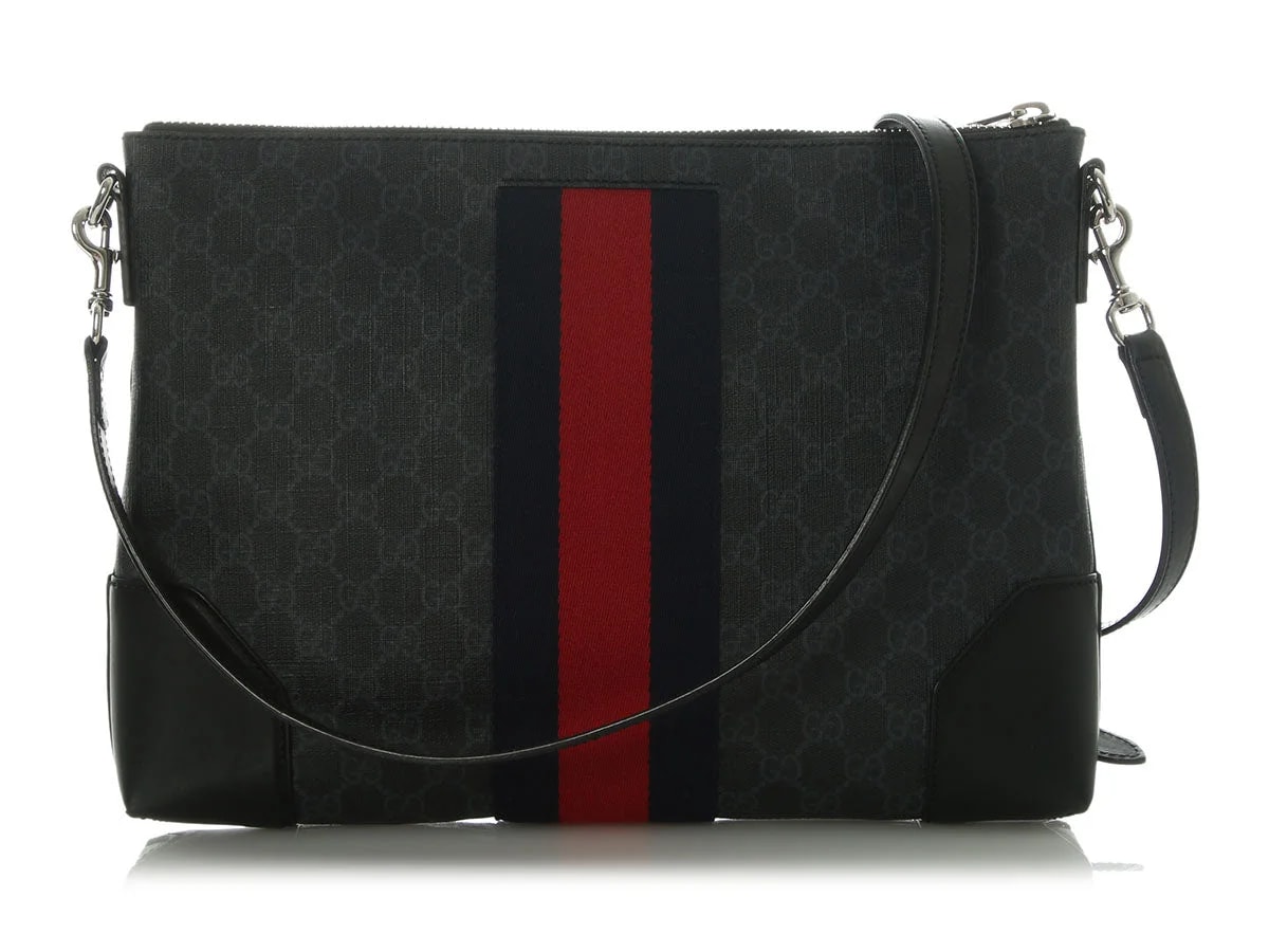 Gucci Soft Appia Web East-West Messenger 4
