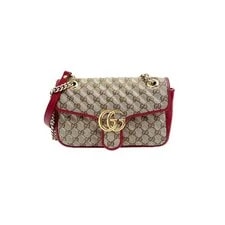 Gucci — Gucci Monogram Azalea Matelasse Diagonal Small GG Marmont Chain Shoulde — Handbag — resale