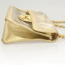 Chanel Classic Single Flap Quilted Applique Clear 2