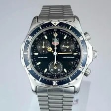 TAG Heuer Chronograph 570.206 Professional 3-Hand Date Quartz Black 4