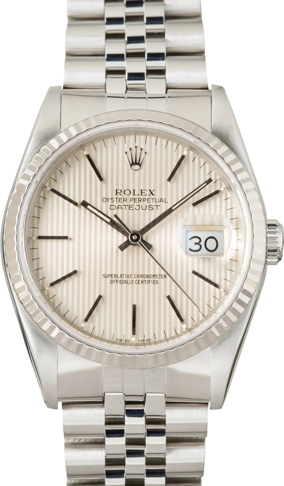 Rolex Datejust 36 Ref 16234 Silver Tapestry Dial 2