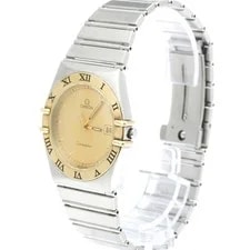 Omega Constellation 18K Gold Steel Quartz 396.1070 Polished 2