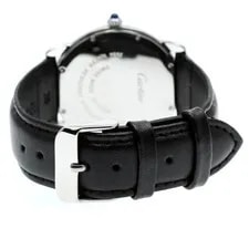 Cartier Ronde Solo W6700255 36mm SS Silver Dial Date Quartz Leather Strap #C485 3