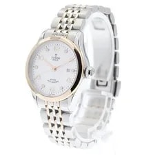 Tudor 1926 91351 28mm Ss/pg Silver Dial Automatic Date #C233 2