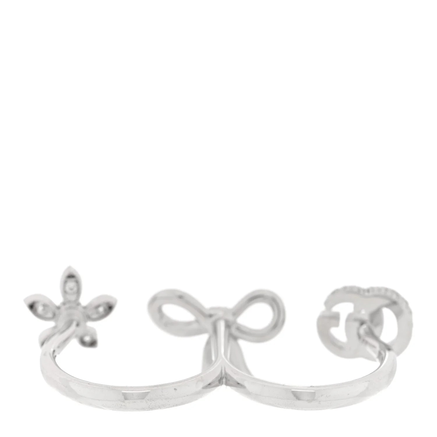 18K White Gold Flora Bow Flower M 3