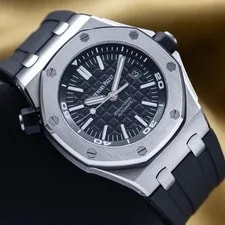 Audemars Piguet Royal Oak Offshore Diver 42mm Black Dial AP 15710ST - Full Set 2