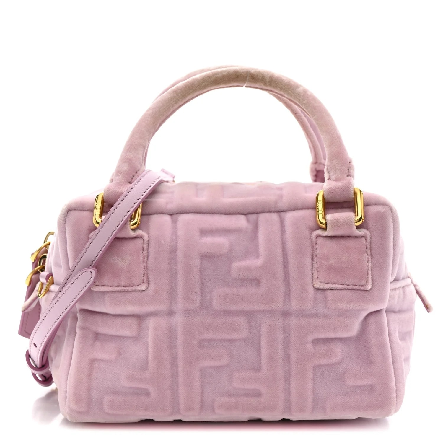 Fendi — Embossed Mini Boston Box Confetto — Handbag — resale