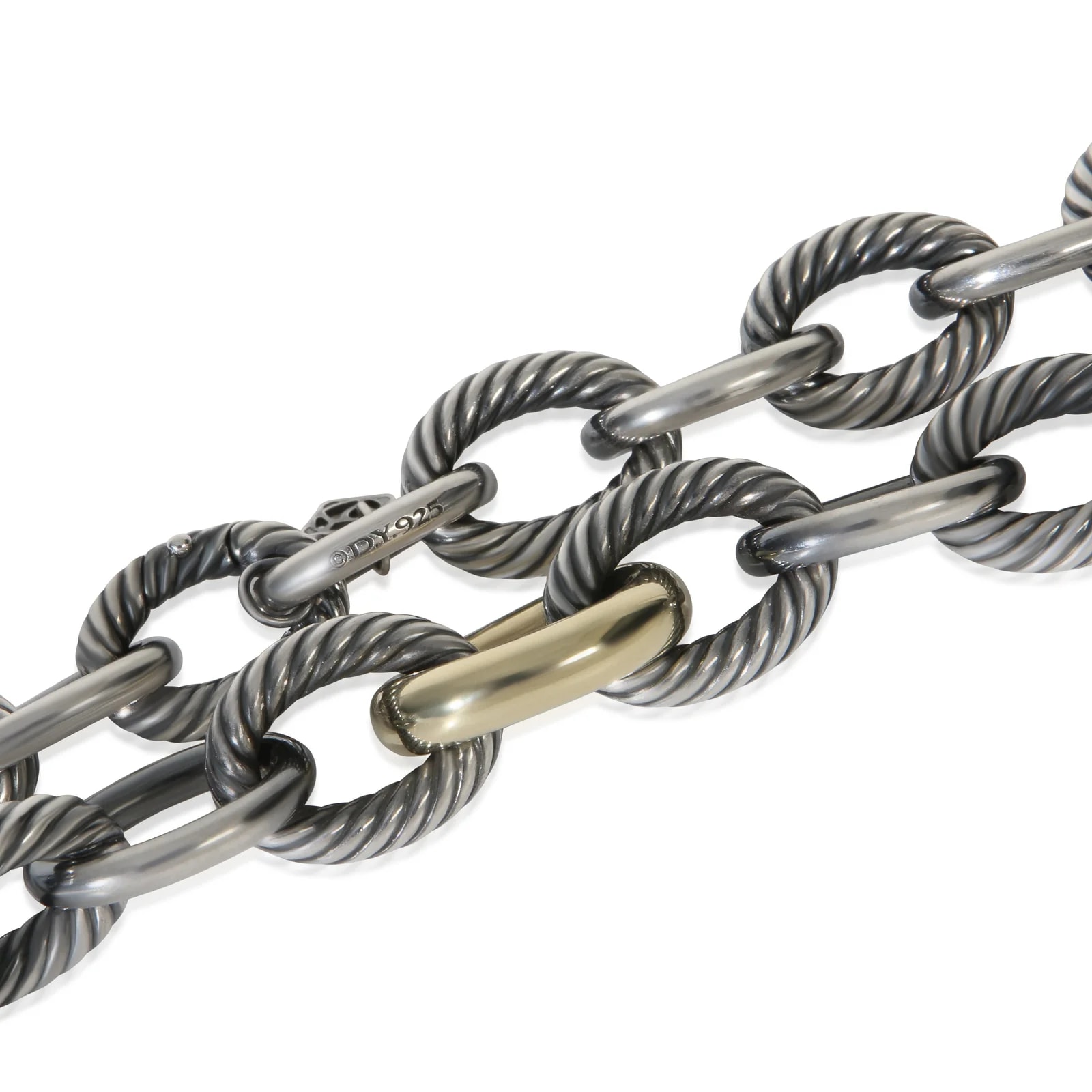 David Yurman 1-5 18k Yellow Gold & Oval Link 1/5 14k 3