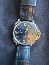 Panerai — Panerai Luminor Due GMT Power Reserve PAM00964 45mm Titanium Blue Dial 2021 — Watch — resale