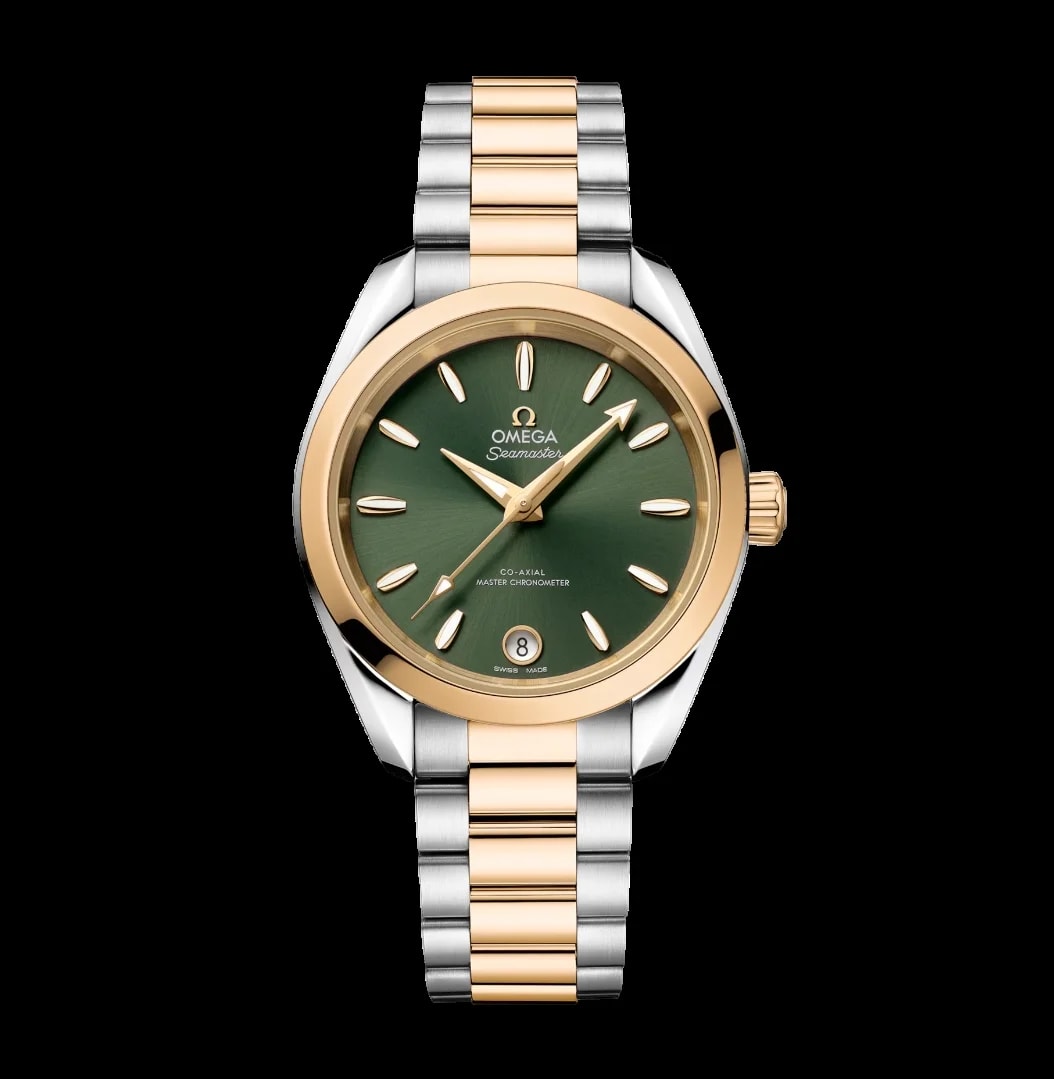 Worldofluxuryus — Omega Seamaster Aqua Terra Stainless Steel & 18K Moonshine™ Gold Lady's — Watch — resale