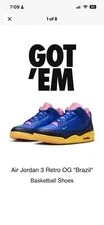 Air Jordan — Air Jordan 3 Retro OG "Brazil" Racing IV4871-400 — Sneaker — resale