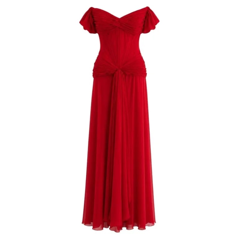 Vickey Tiel, Vicky Tiel — Vicky Tiel Couture “Pretty Woman” 1987 Ruched Gown — Clothing — resale