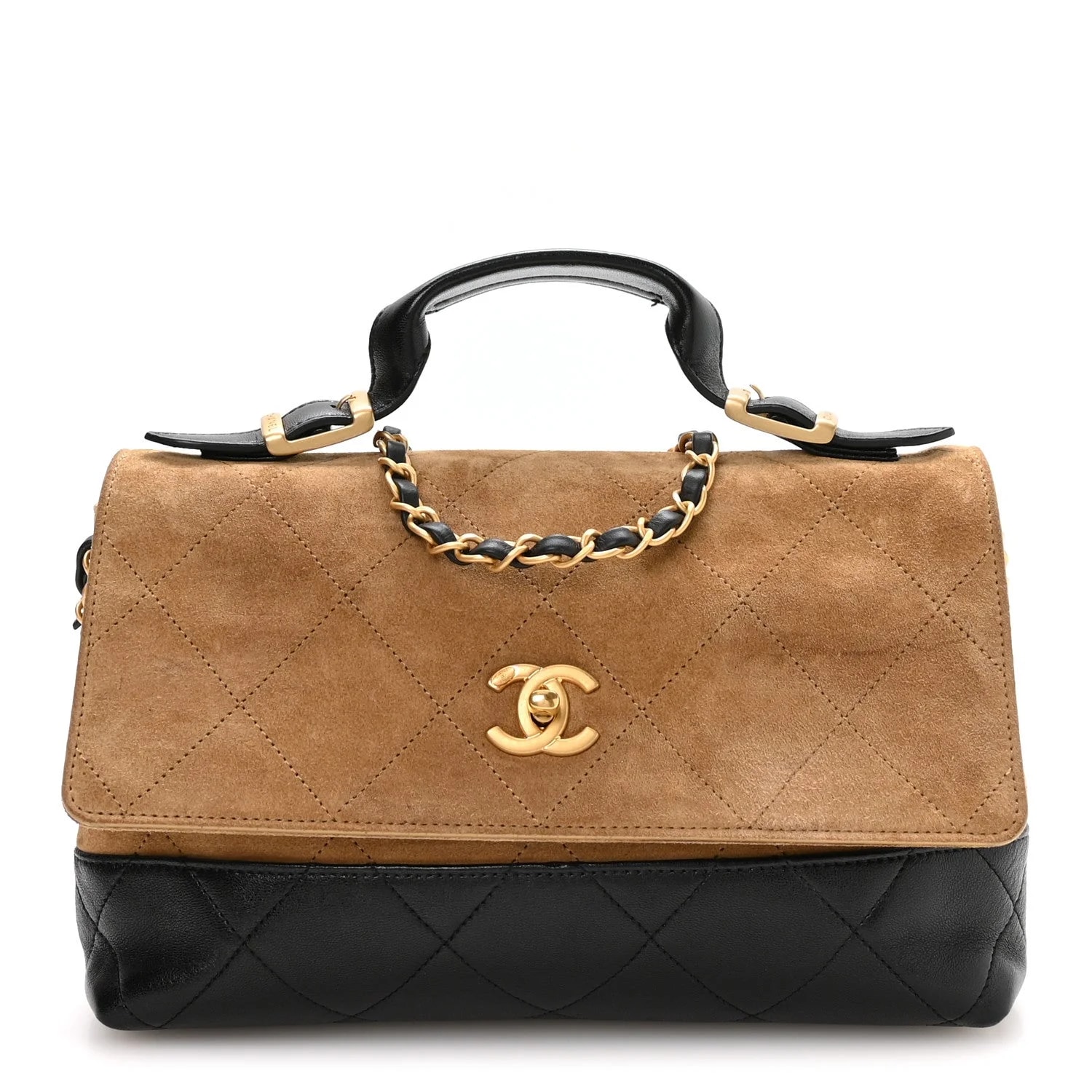 Chanel — Shiny Coco Base Flap Top Handle — Handbag — resale
